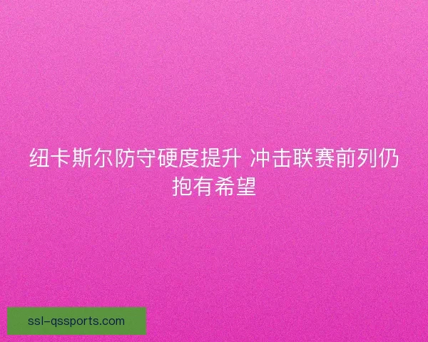 纽卡斯尔防守硬度提升 冲击联赛前列仍抱有希望